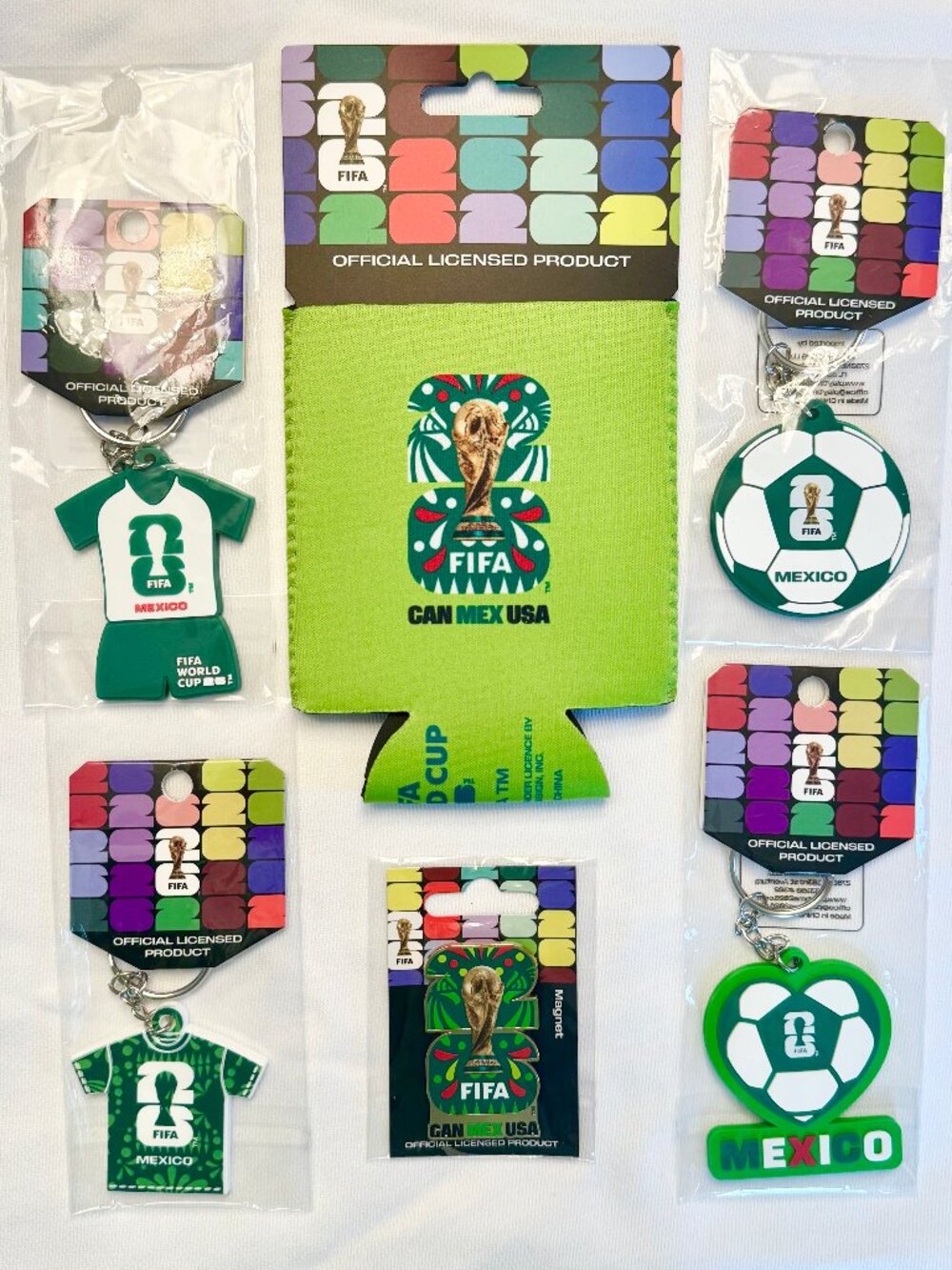 2026 FIFA WORLD CUP Mexico Lot MEXICAN Keychains Magnet Koozie GUADALAJARA